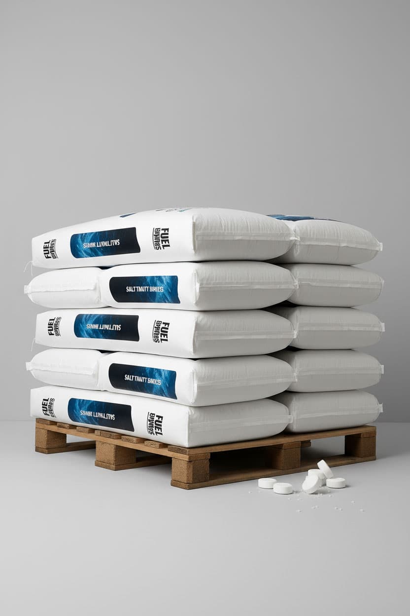 Pallet of water softener salt for bulk orders